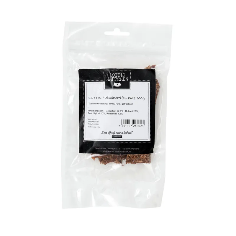 Schnäppchen LOTTIS HÄPPCHEN Fleischstreifen Pute 100 g